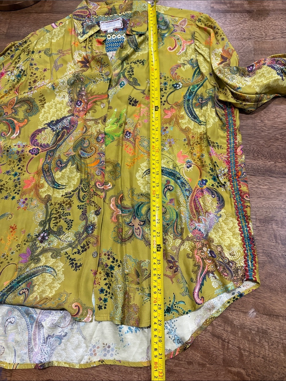 Johnny Was Workshop Button up blouse Top. Medium. Colorful - Picture 7 of 10